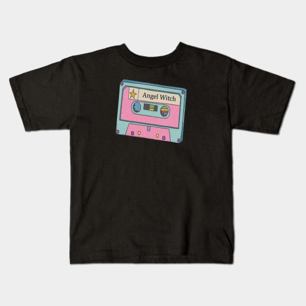 Vintage Cassette Tape Angel Witch Kids T-Shirt by Beban Idup